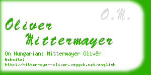 oliver mittermayer business card