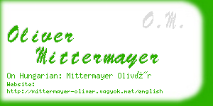 oliver mittermayer business card